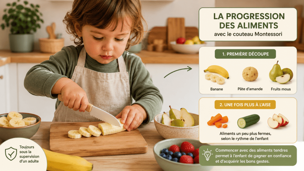 Utiliser un couteau Montessori en toute sécurité