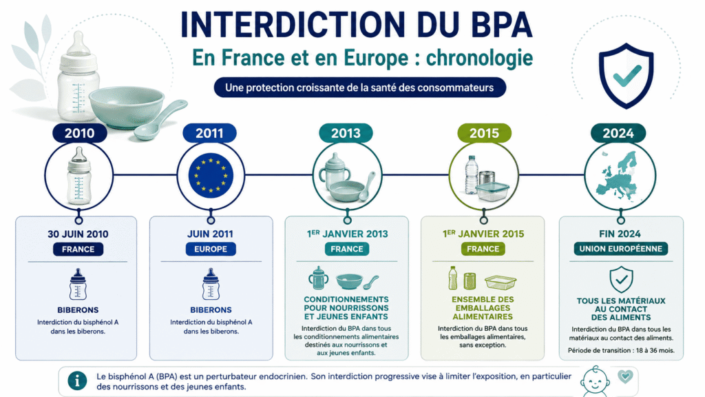 Chronologie de l’interdiction du BPA en France et en Europe