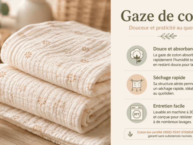 Le lange bébé, ce petit carré de tissu aux mille usages