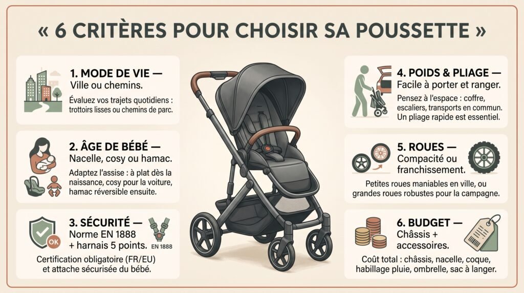 Usage, âge de l’enfant, sécurité, poids, roues et budget : les six critères à vérifier avant l’achat.