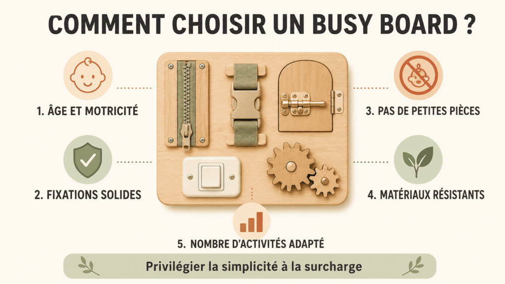 Comment choisir un busy board montessori