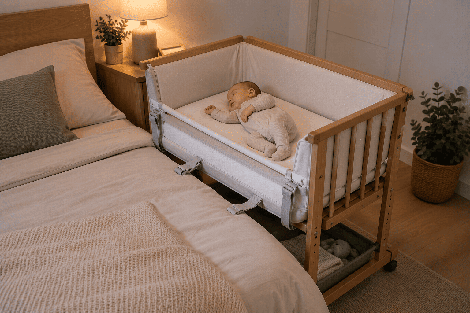 Berceau cododo évolutif pour le sommeil de bébé, illustration Mon Ptit Hêtre