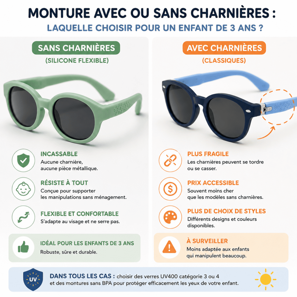 monture avec ou sans charnieres