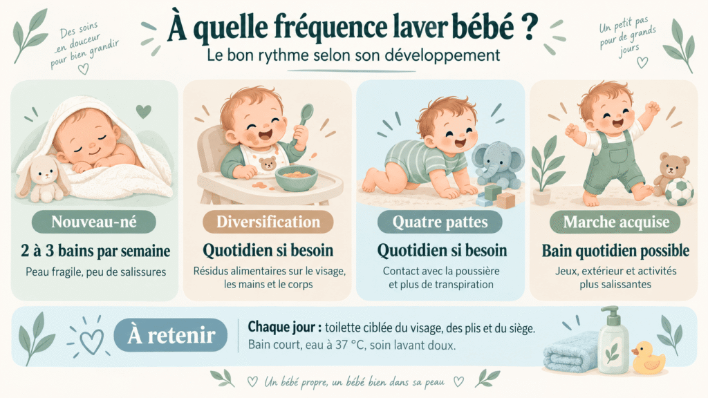 a quelle fréquence doit on laver son bébé