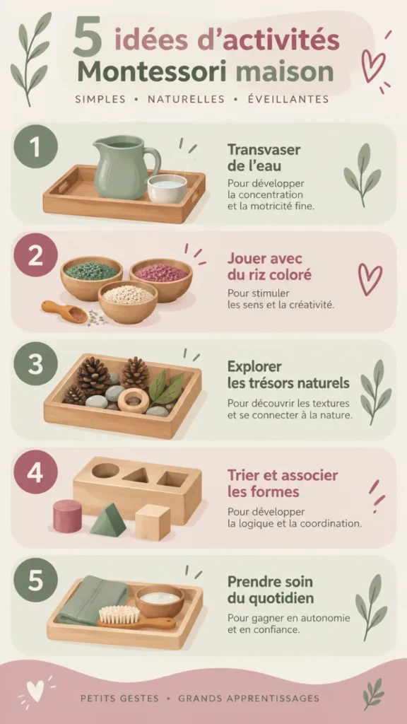 5 idées activites-montessori-maison