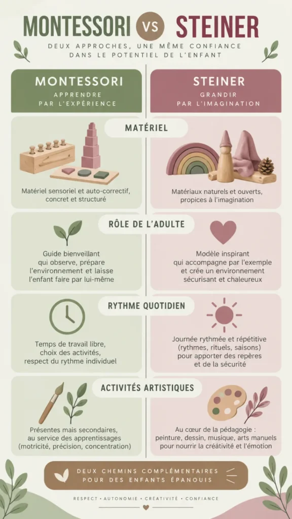 Montessori vs Steiner : quelle méthode pour votre enfant ?